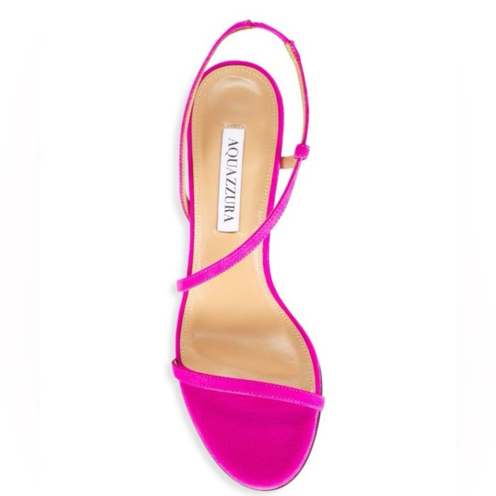 AQUAZZURA Sleek 75MM Strappy Suede Sandals - Picture 6 of 16